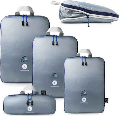 MNT10 Taschenorganizer Packtaschen mit Kompression Organizer I leichte Kompressionsbeutel, Packwürfel für Rucksack als Kofferorganizer wasserdichte Packtaschen