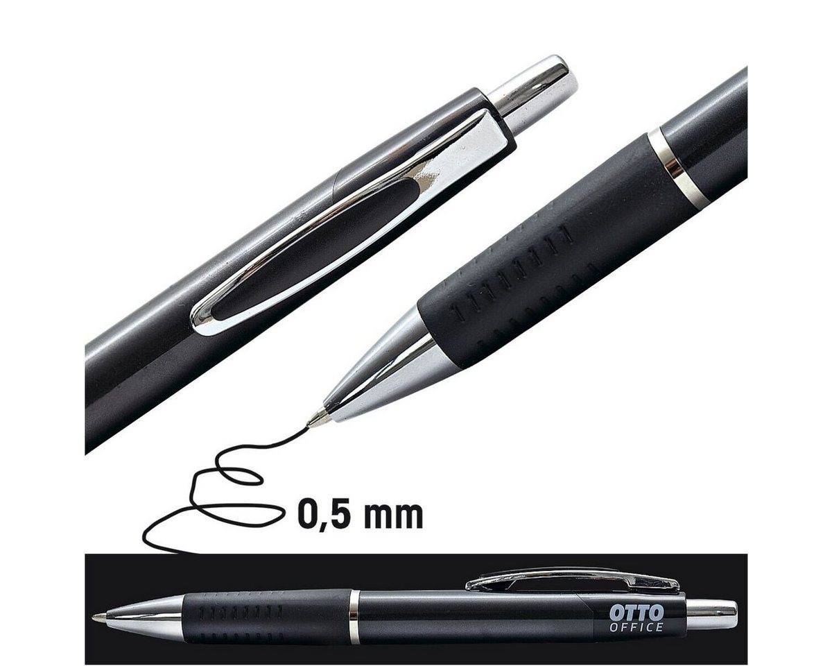 Otto Office Kugelschreiber KS4, mit Druckmechanik und Taschenclip