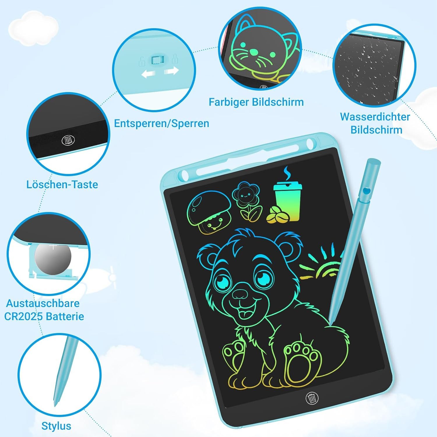 Comfy Mate Zaubertafel 1 Stück LCD Schreibtafel 10 Zoll Kinder Maltafel Tab günstig online kaufen