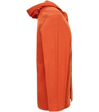 TERRA LUNA Langarmhemd TERRA LUNA Herren Hemd-Jacke Bio-Baumwoll-Hemd mit Kapuze Phobos Kapuzen-Shirt Orange