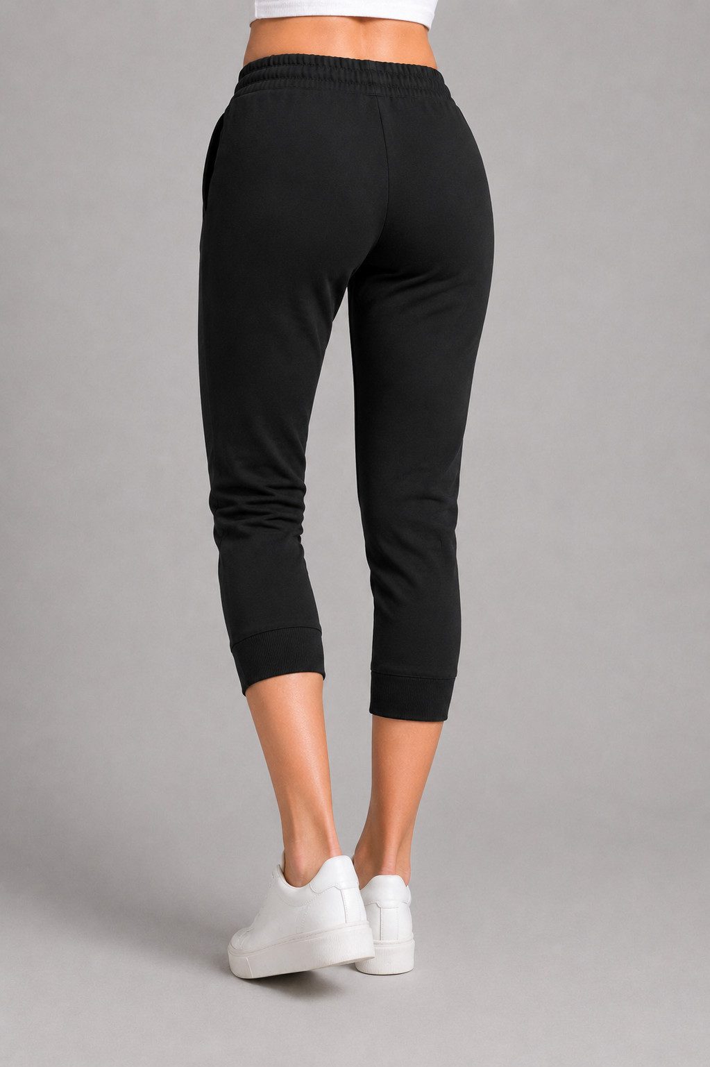 ROSS CAMP 3/4-Hose Damen - Jogginghose mit Kordelzug, Sporthose, Caprihose mit Elastikbund, bequem, Baumwollmix, atmungsaktiv