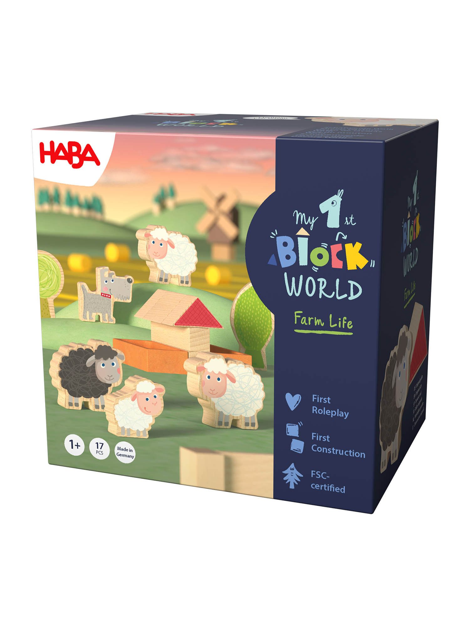 Haba MFBW Schafweide Walli Spielbausteine, Bausteine Set, Bauklötze, Building Blocks