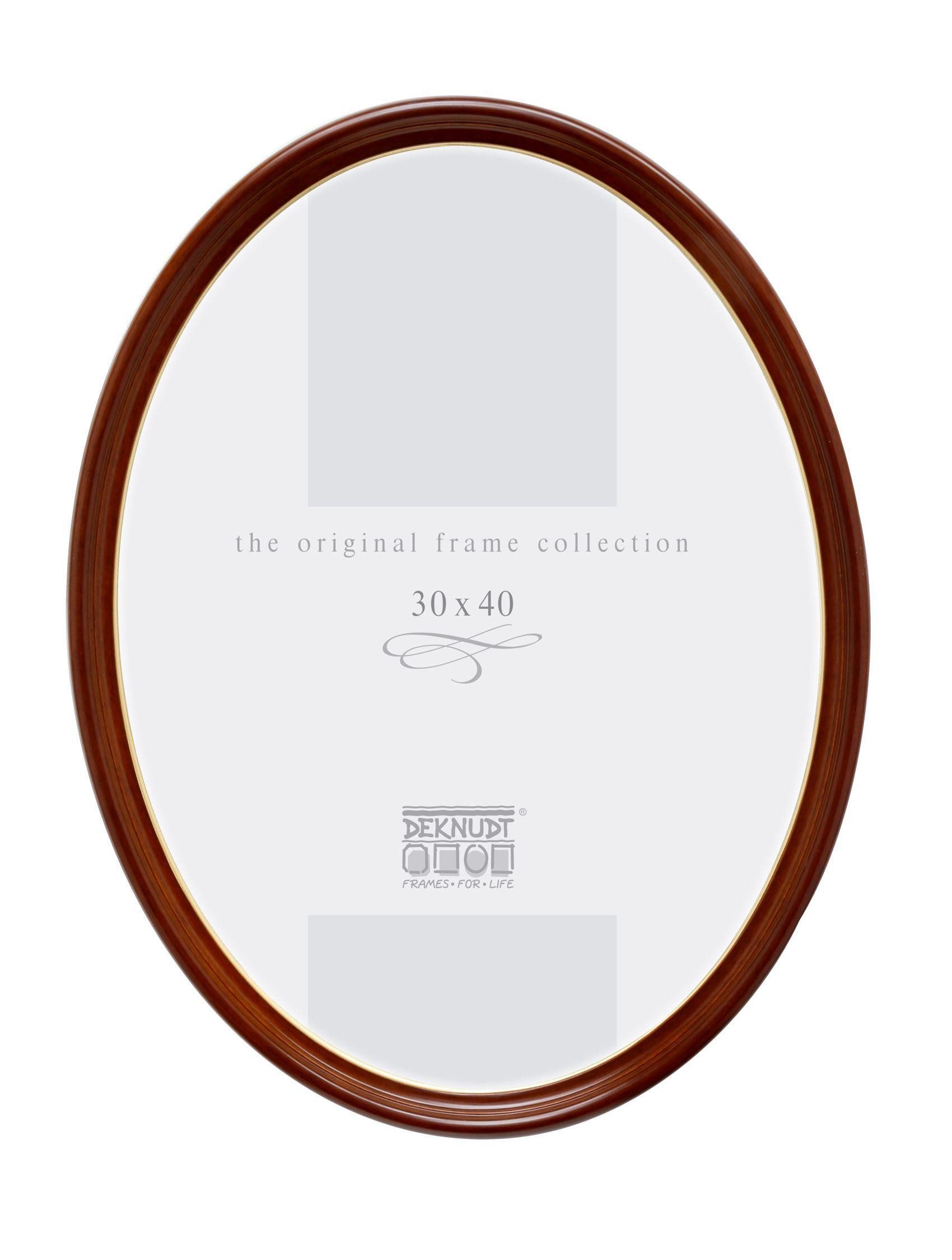 Deknudt Рамки S100H1 13x18cm Ovalrahmen nußbaum