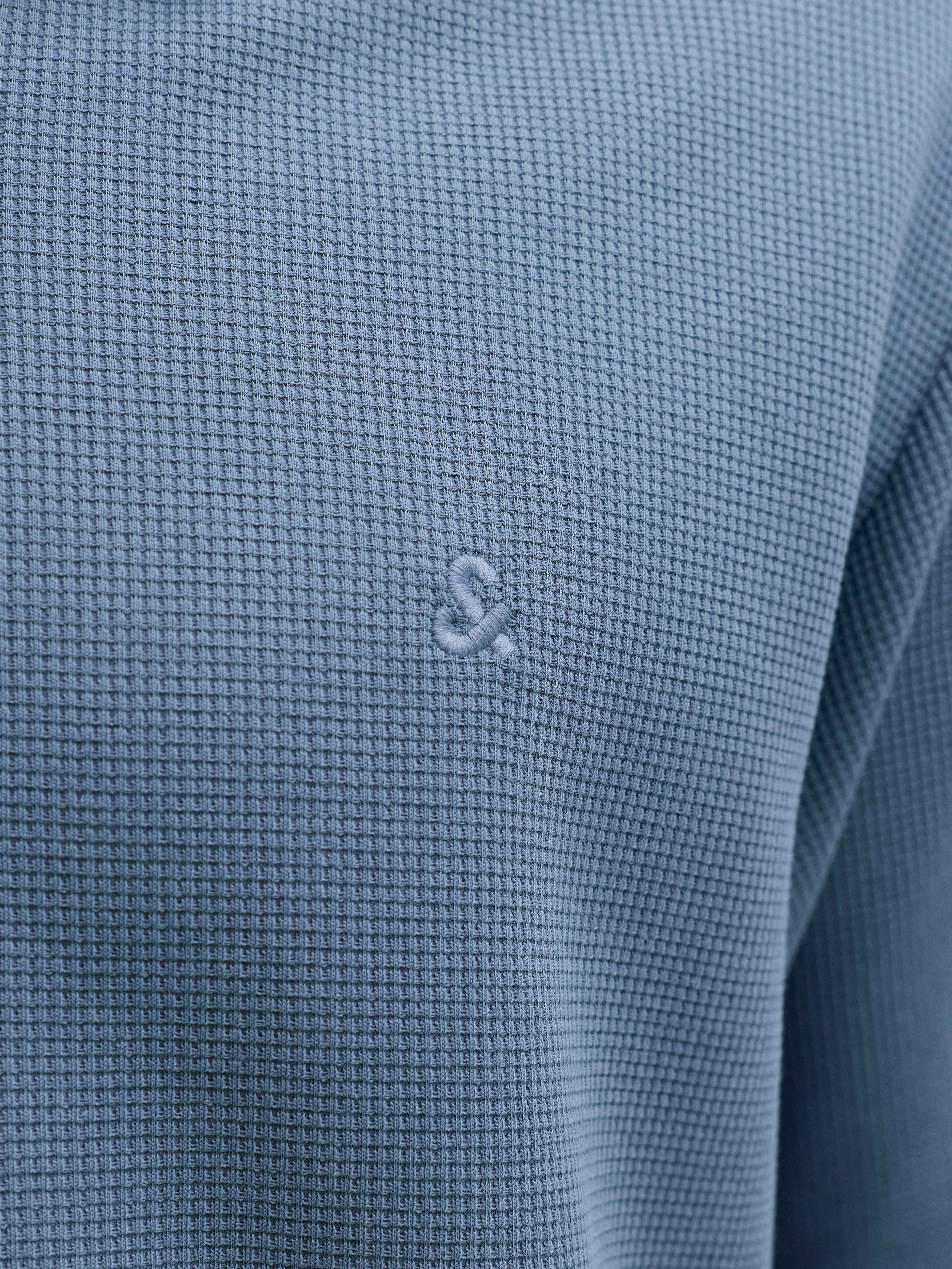 Jack & Jones PlusSize Poloshirt JJEAUSTIN POLO SS NOOS PLS Materialmix, normal geschnitten