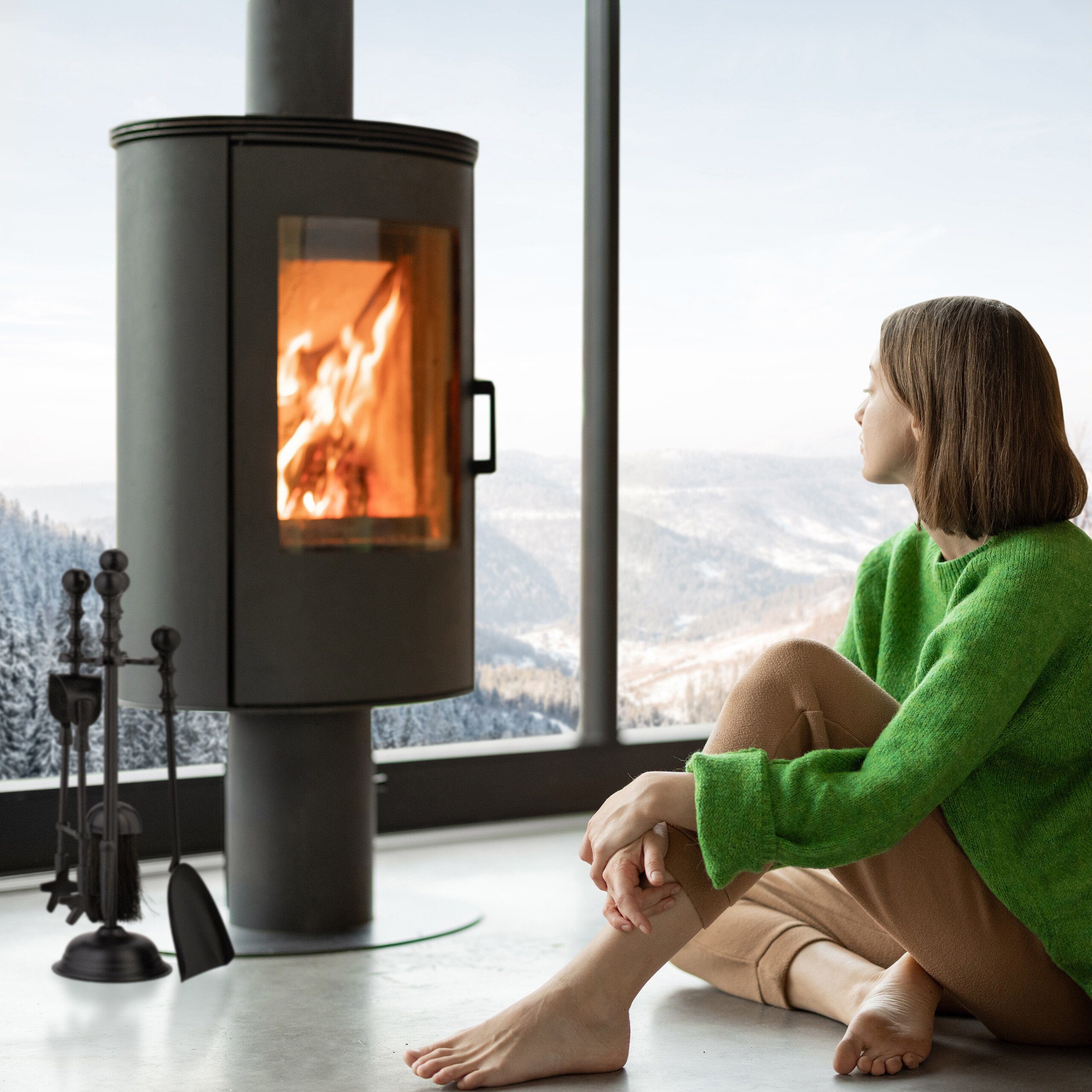 relaxdays Kamingarnitur 5-teiliges Kaminbesteck in Schwarz