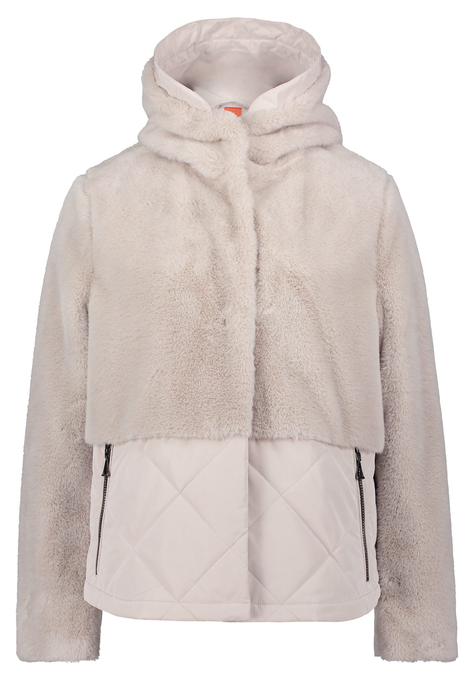 Amber & June Plüschjacke Damen Plüschjacke mit Kapuze günstig online kaufen