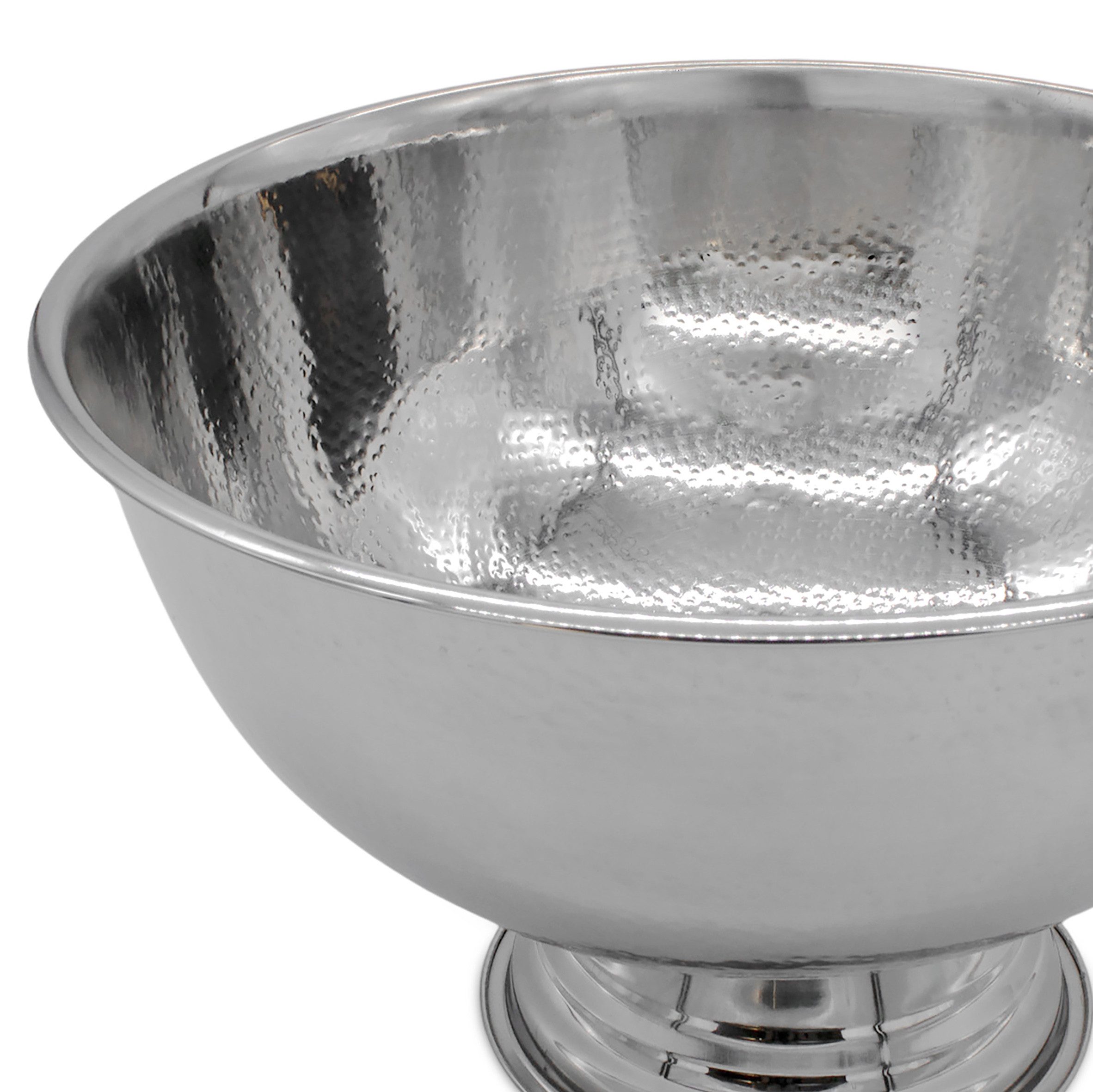 Spetebo Wein- und Sektkühler Edelstahl Champagnerschale Sektkühler - Ø 40 cm, gehämmert