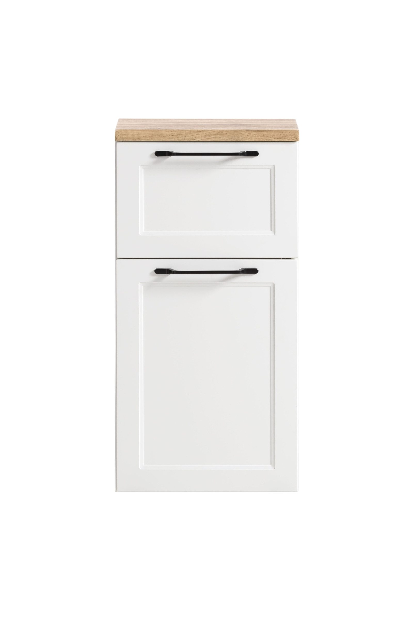 HELD MÖBEL Unterschrank in weiß, Wotaneiche, MDF - 40x79x35cm (BxHxT)