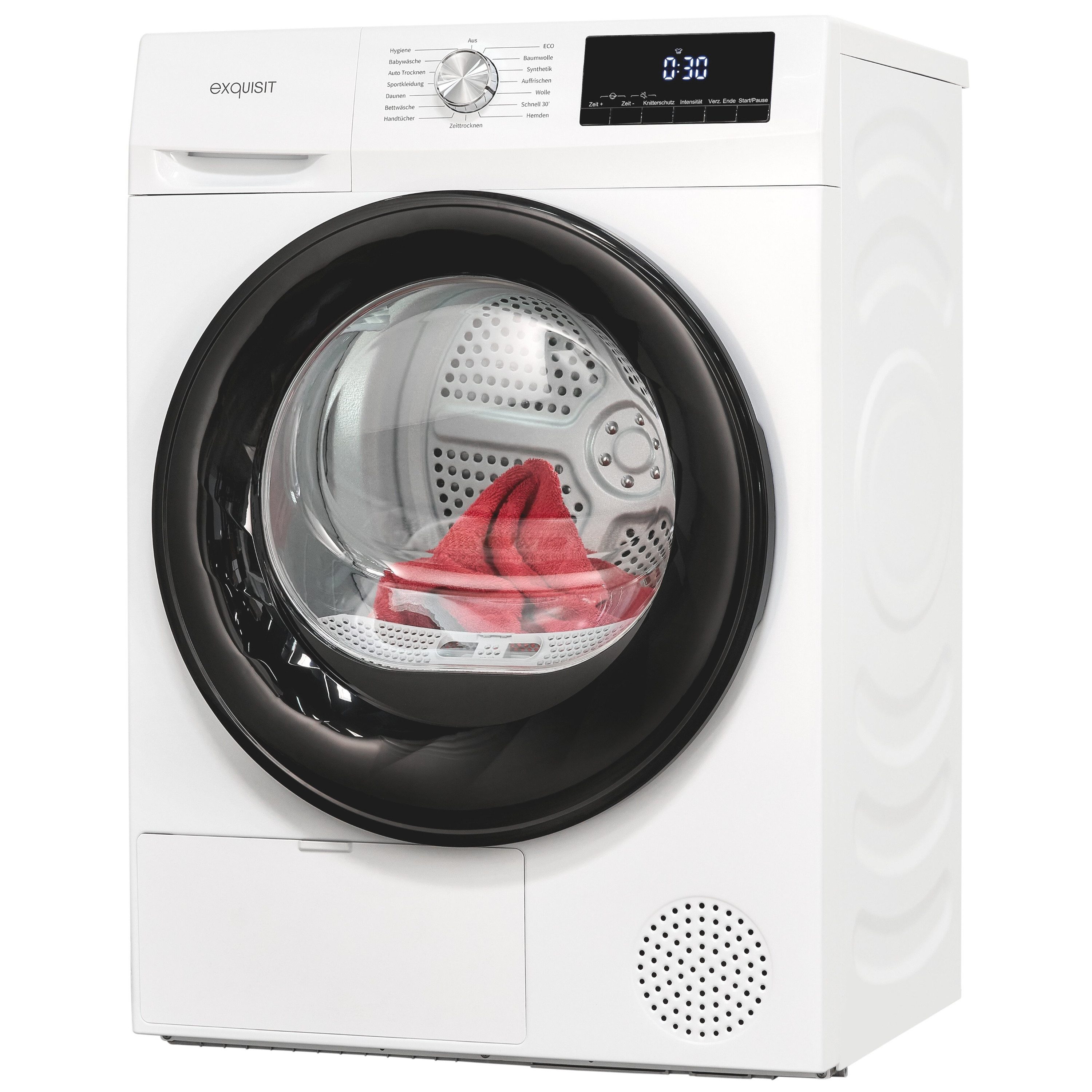 exquisit Wärmepumpentrockner TWP5703-010E, 7 kg, Energieklasse E, Geräuschklasse C, 64 dB