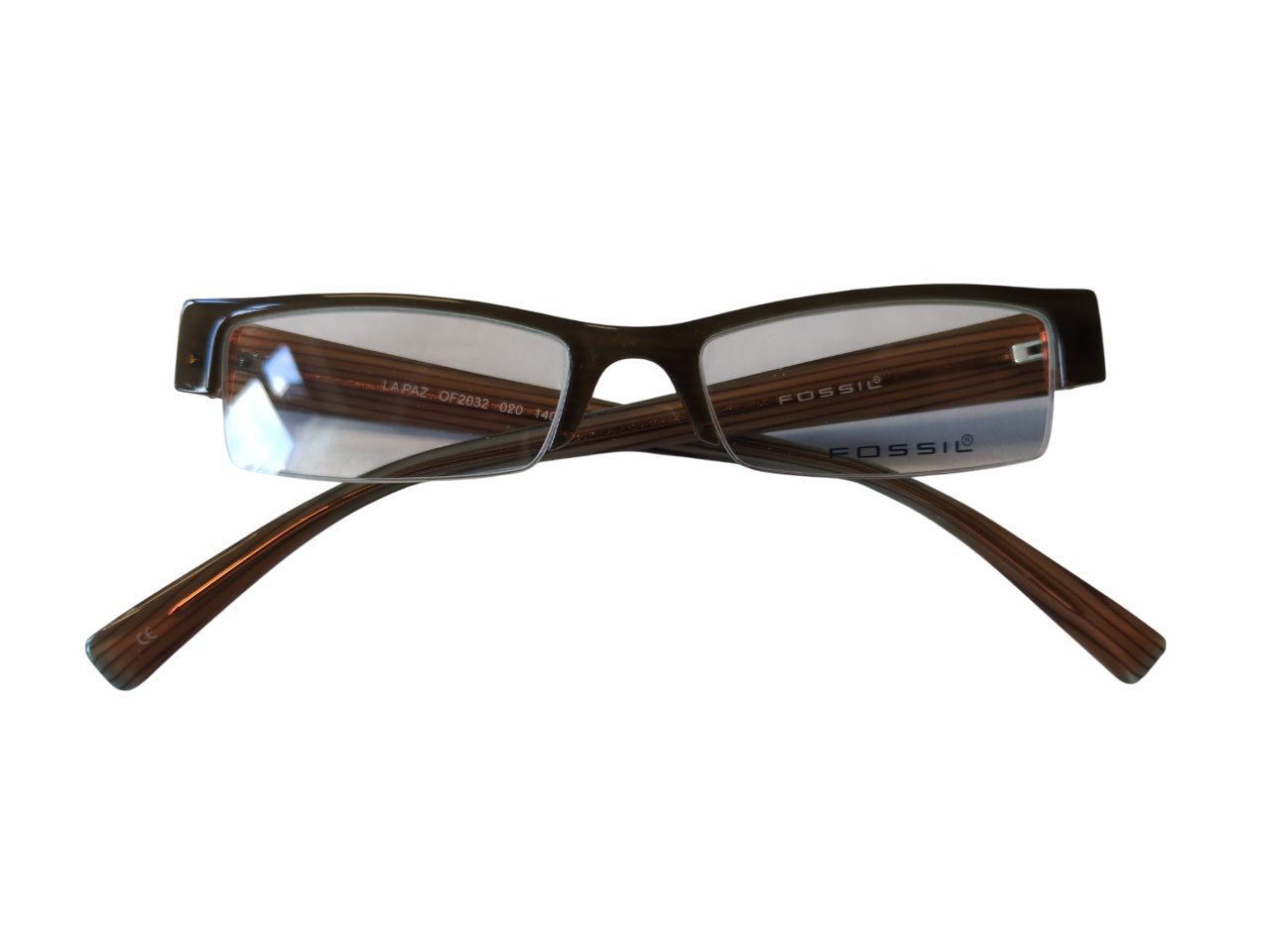 Fossil Brillengestell Korrektionsfassung Brille Kunststoff Grünbraun 50/17/140 - OF2032020