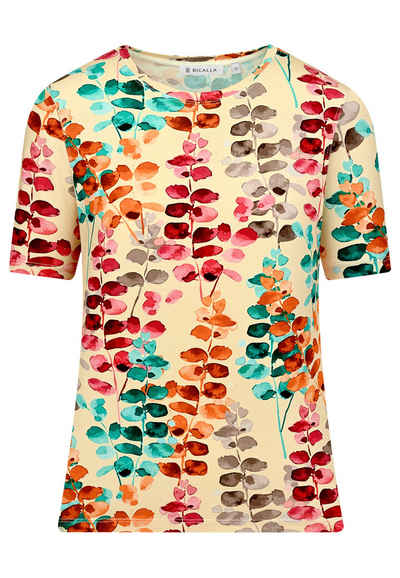 BICALLA T-Shirt Shirt Leaves Print - 07/red-brown (1-tlg)
