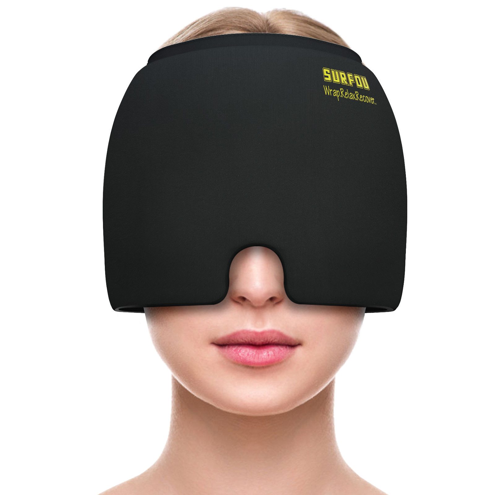 SURFOU Schlafmaske Kühlende 360° Gesichtsmaske – Gelmaske gegen Migräne & Schwellung