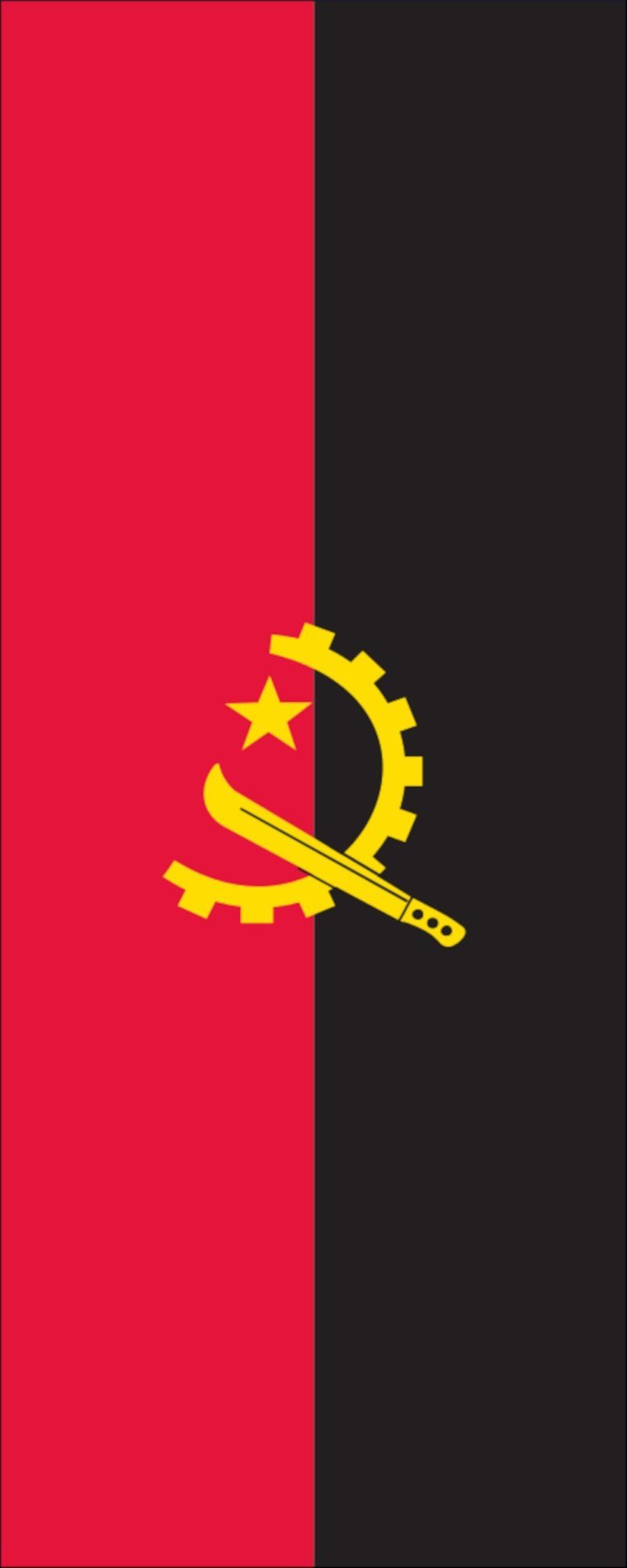 flaggenmeer Flagge Flagge Angola 110 g/m² Hochformat