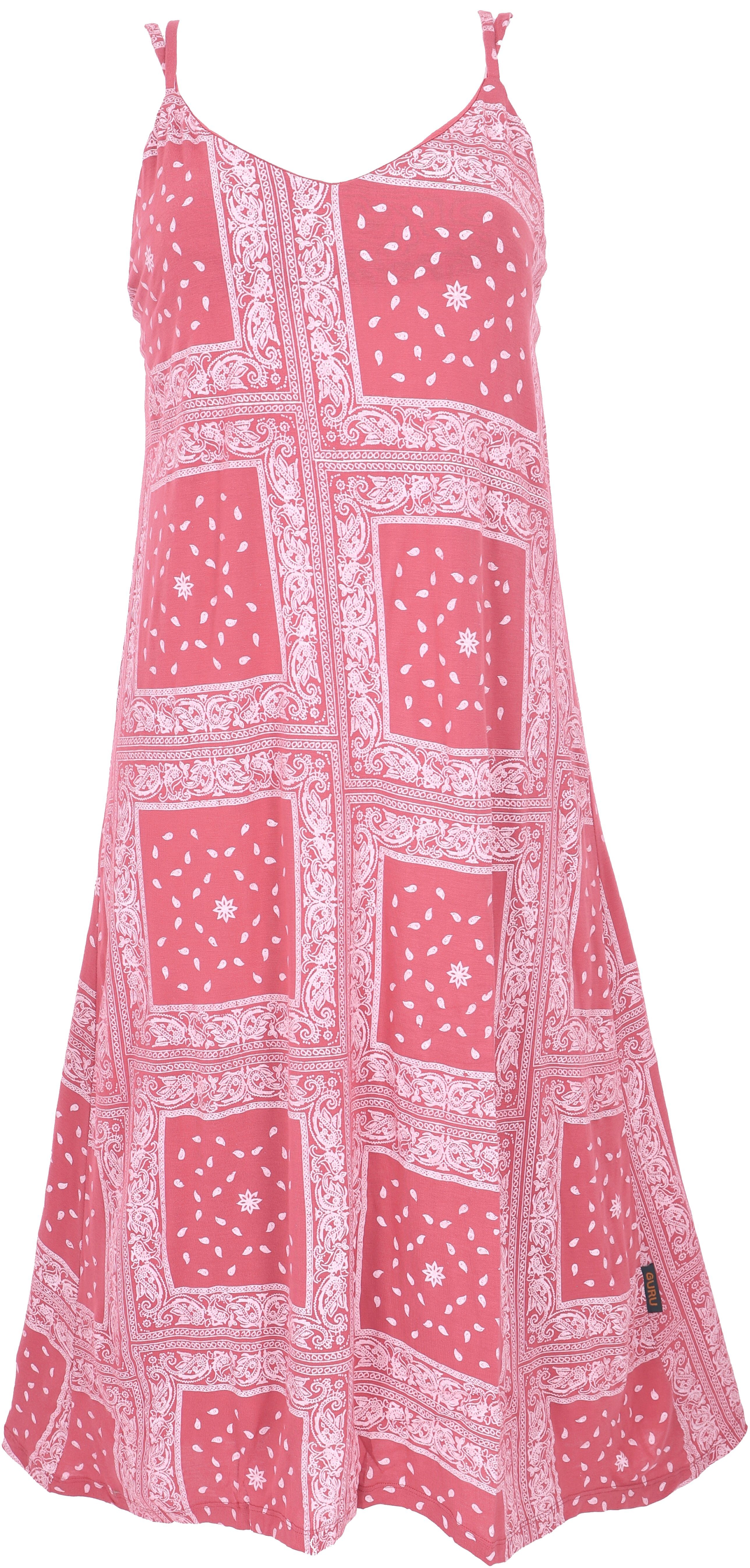 Guru-Shop Midikleid Midikleid mit Patchworkdruck, Sommerkleid,.. günstig online kaufen