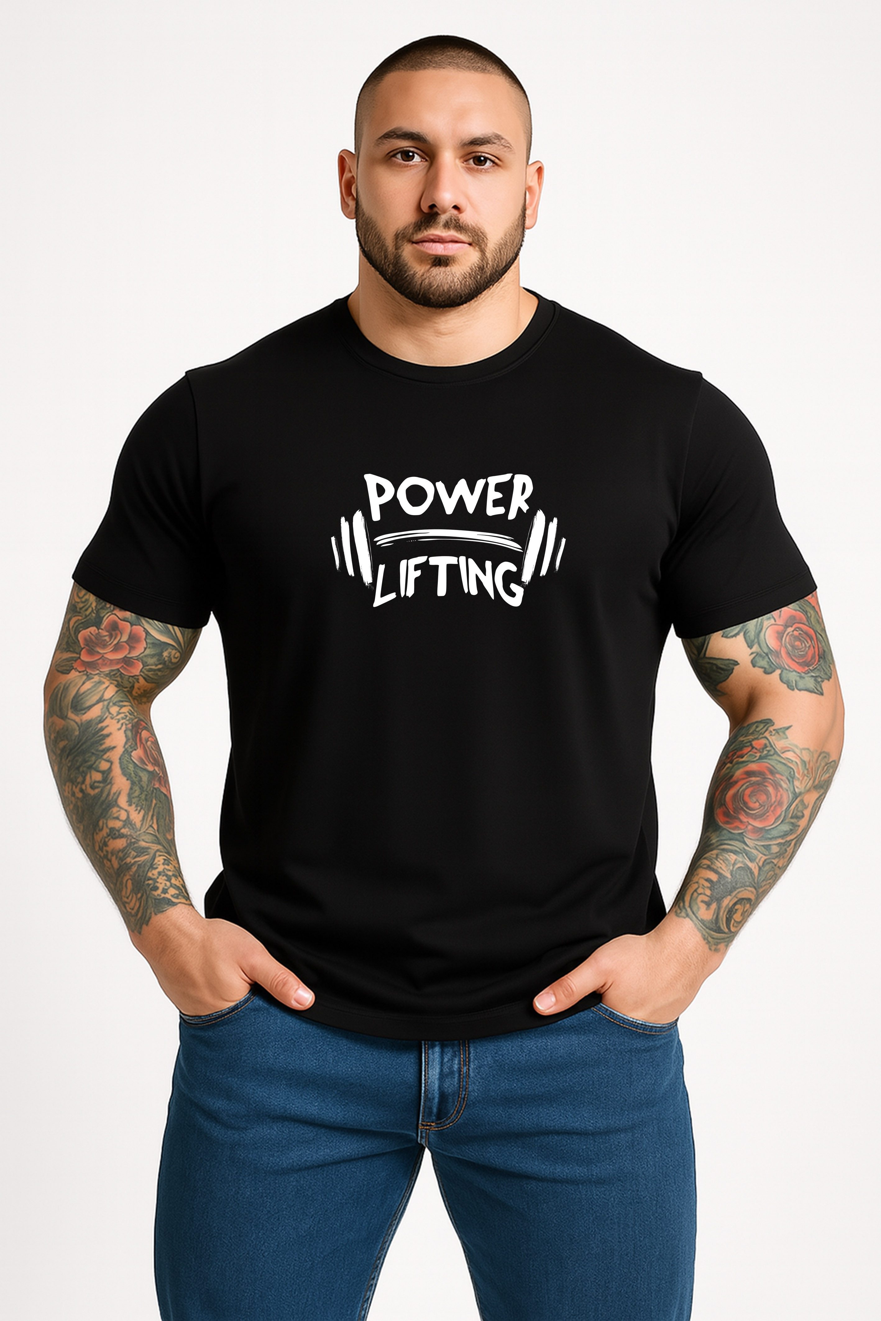 Banco T-Shirt Herren Kurzarm Fitness Sport Rundhals - Power Lifting Rundhal günstig online kaufen