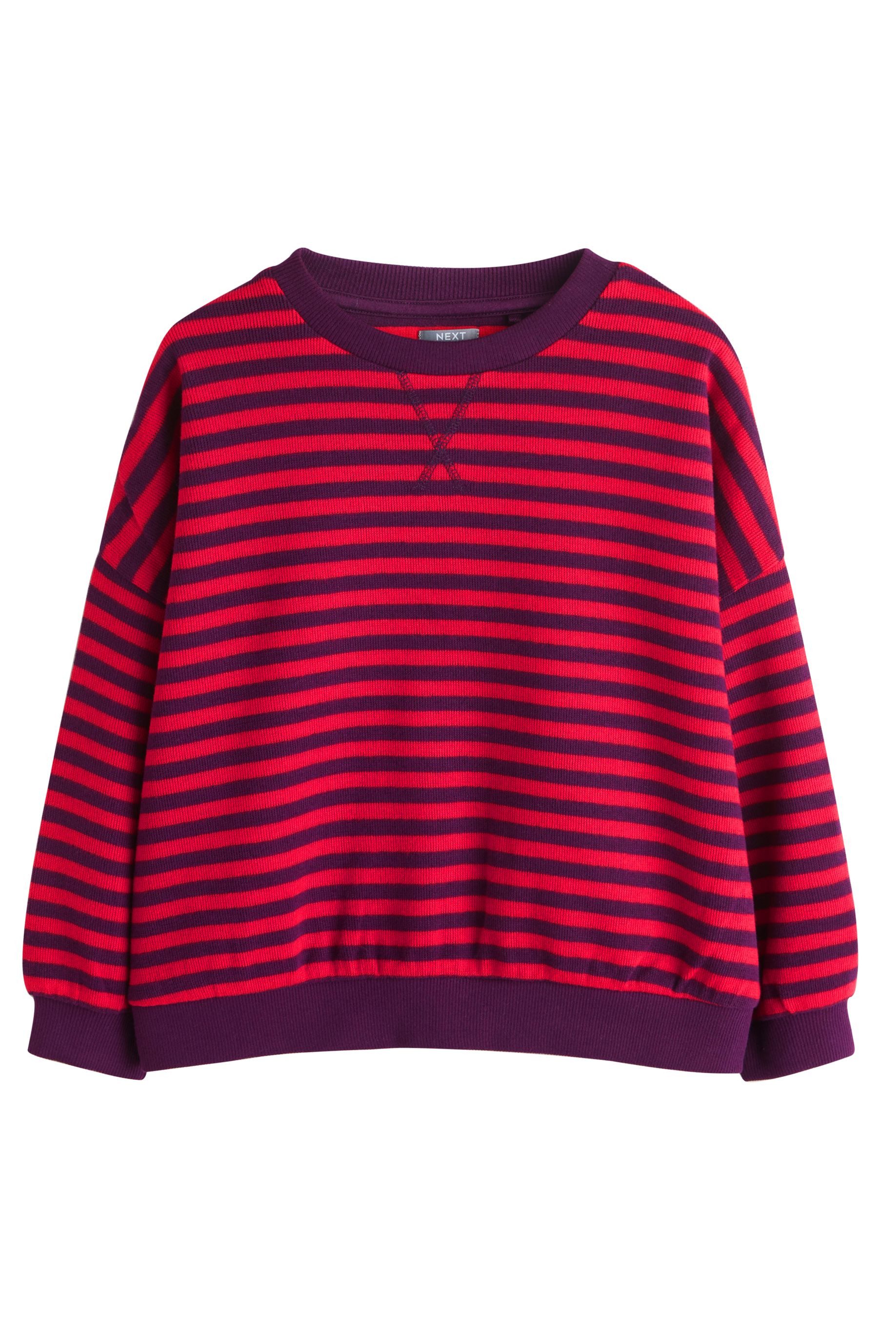 Next Sweater Geripptes, gemütliches Oversized Fit Sweatshirt (1-tlg)