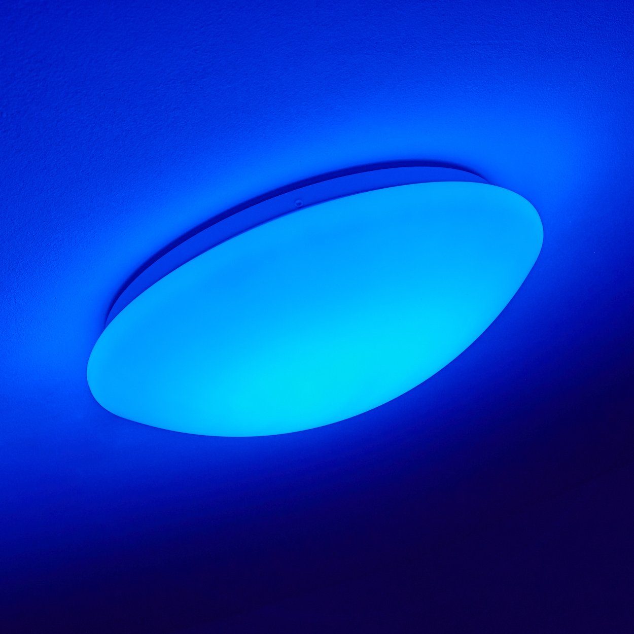 Watt, mit Deckenleuchte runde 18 dimmbar, Nachtlichtfunktion, hofstein 1200 3000 Kelvin, Lumen und Farbwechsler LED mit Deckenlampe Fernbedienung, RGB »Osini«