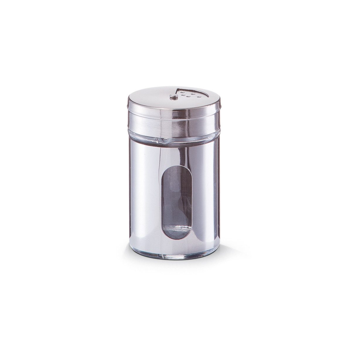 Zeller Present Gewürzbehälter Kleiner Gewürzhalter aus Glas im Edelstahlgehäuse mit Visier, Zeller, Glas, (einzeln, einzeln)