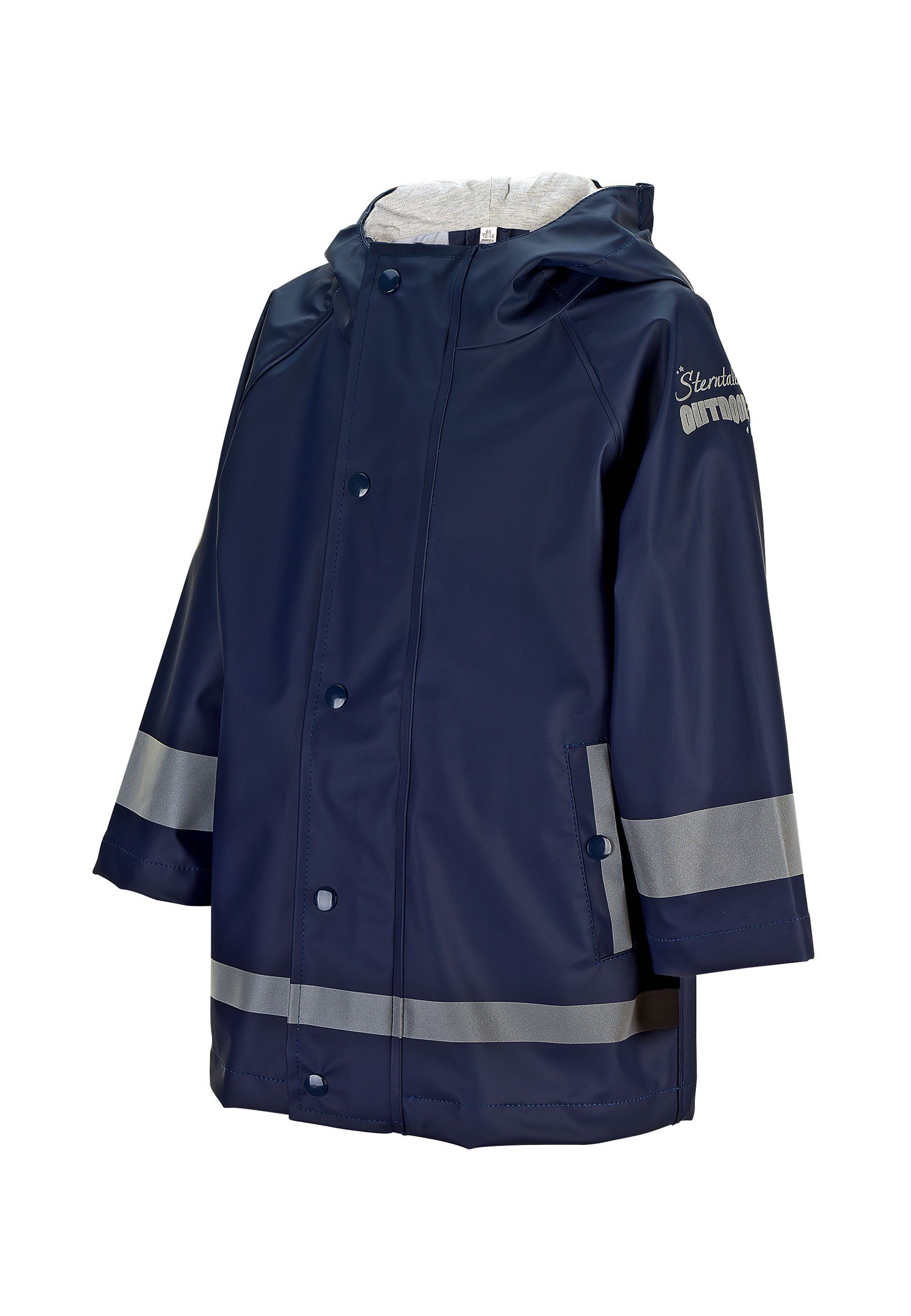 Sterntaler® Regenjacke Regenjacke ungefüttert uni (1-St) Wasserdichte Regenjacke mit verschweißten Nähten, Reflektoren & Zipper