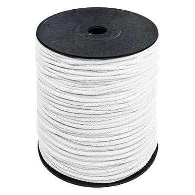 maDDma 200m Polyester-Seil Ø 5,5mm, Farbwahl Seil, weiß