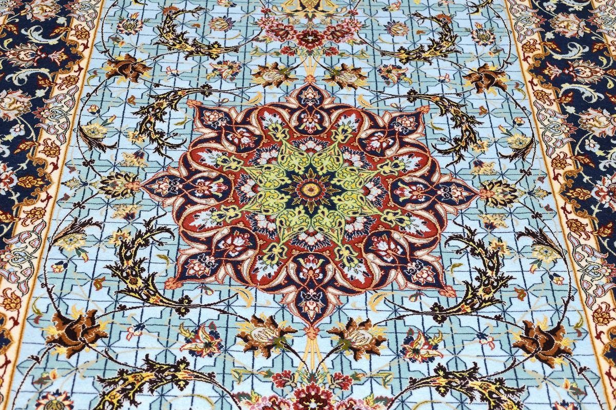 Orientteppich Isfahan Seidenkette 128x190 Handgeknüpfter Höhe: Nain Orientteppich, rechteckig, 6 mm Trading