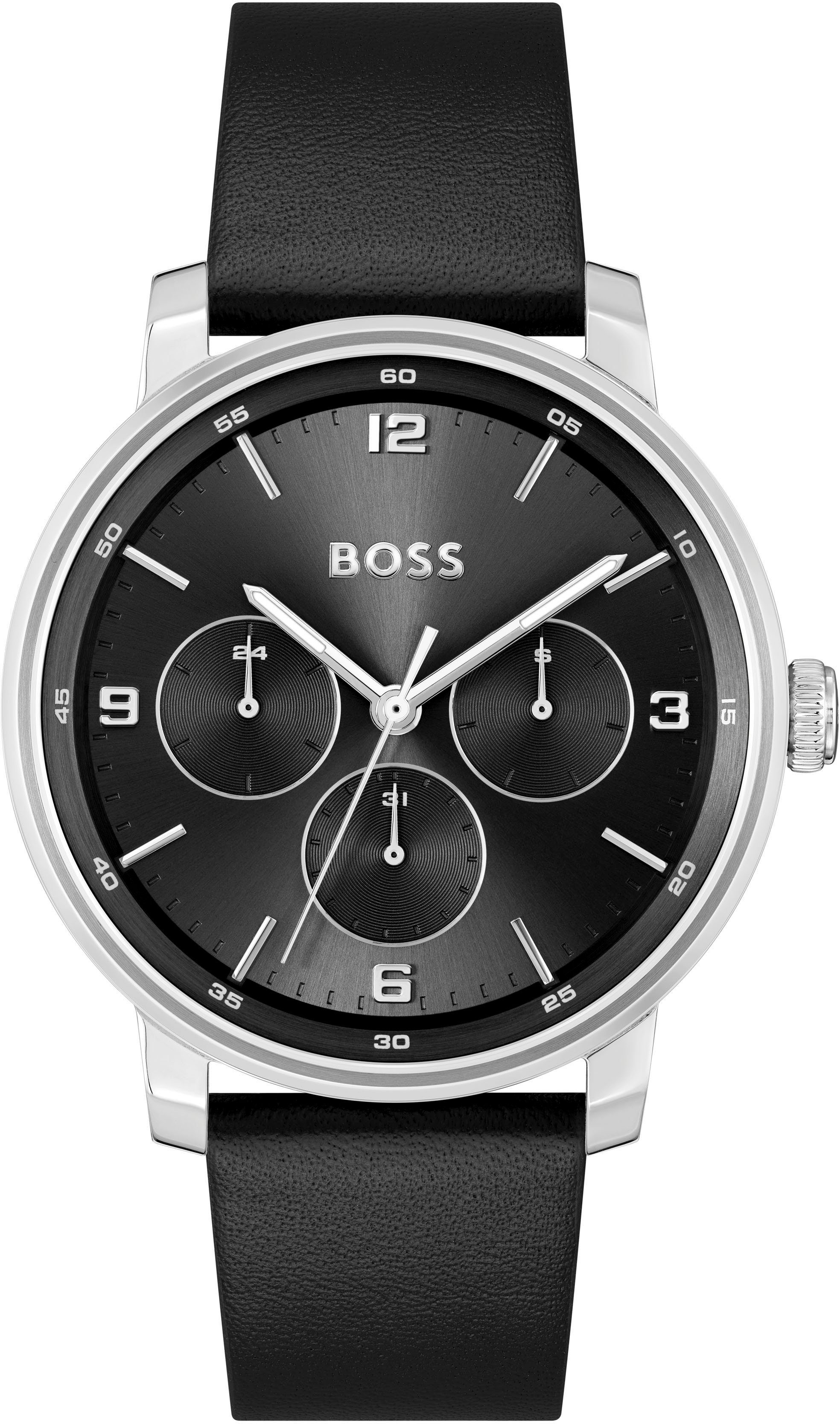 BOSS Multifunktionsuhr CONTENDER 1514125, Quarzuhr, Herrenuhr, Armbanduhr, günstig online kaufen