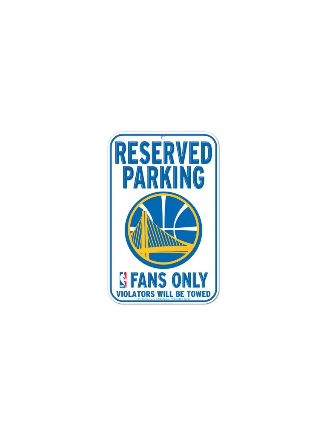 Golden State Warriors Wanddekoobjekt Golden State Warriors Parkplatzschild