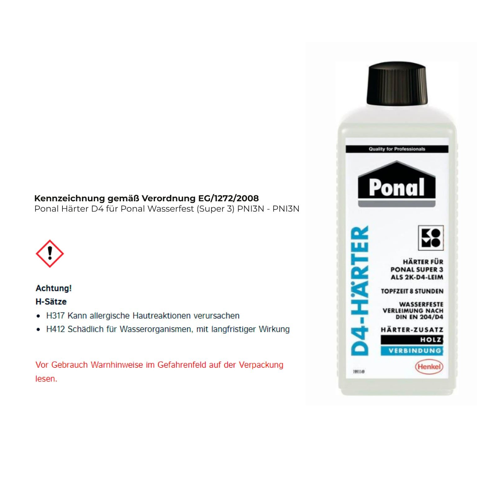 Ponal Umleimer Ponal Härter D4 für Ponal Wasserfest (Super 3) PNI3N - PNI3N