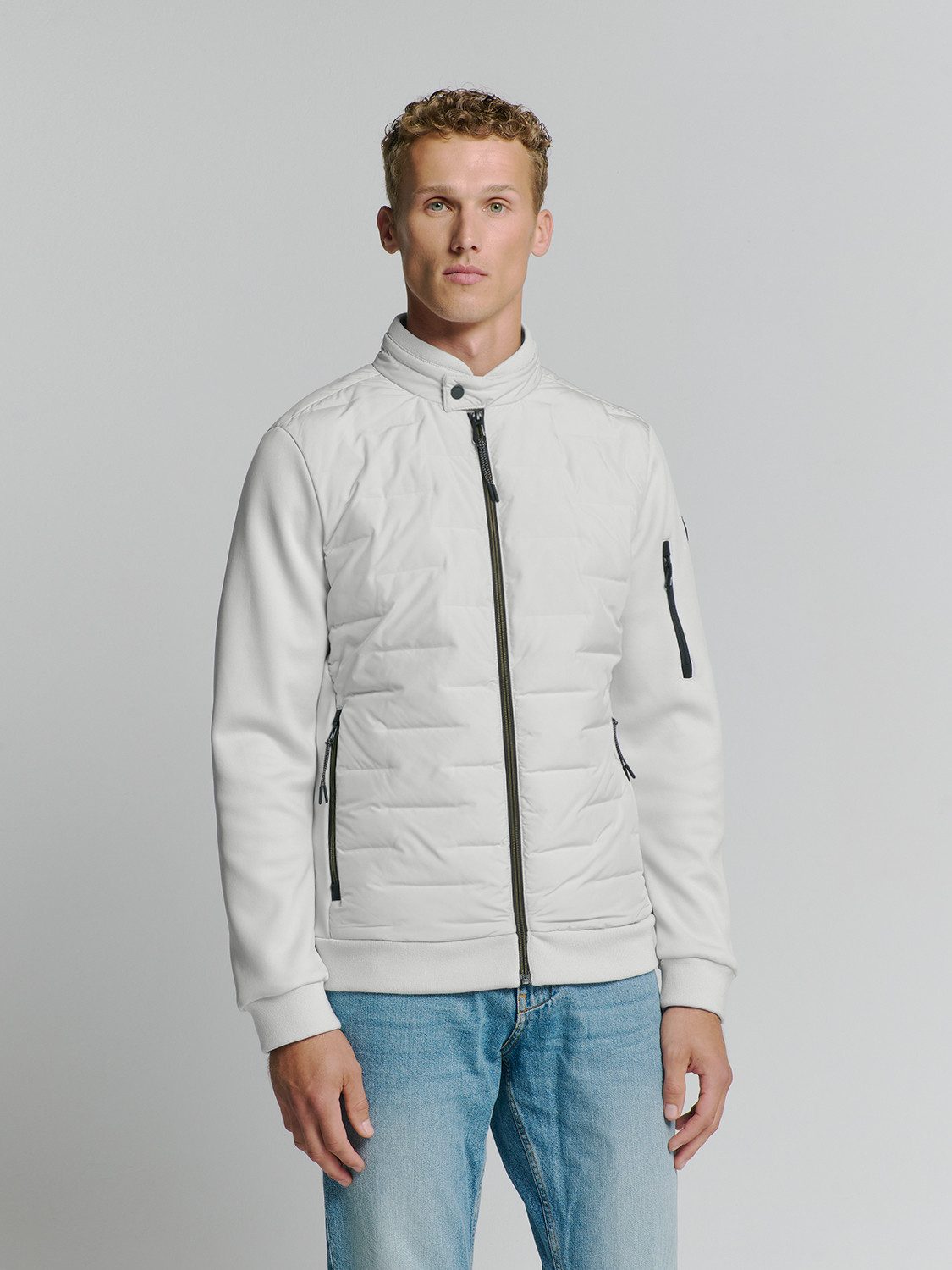 NO EXCESS Anorak Jacket Short Fit Sealed Knitted Mix