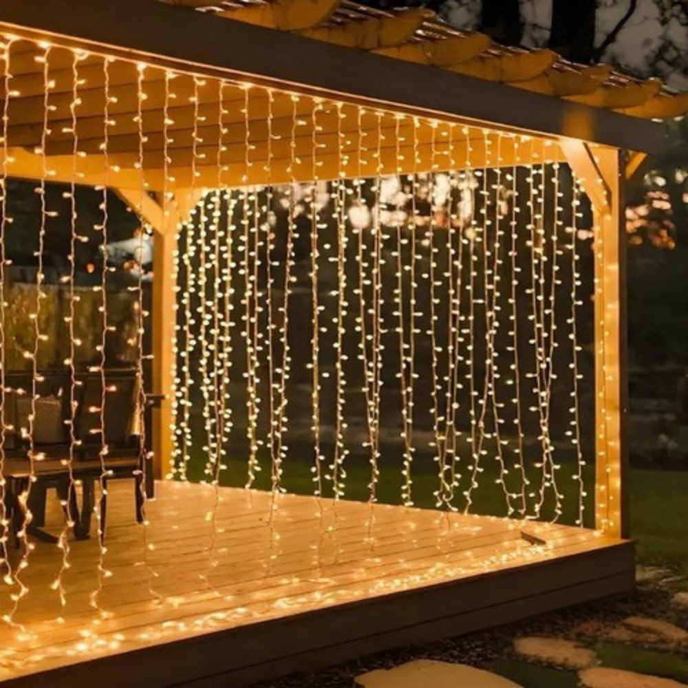 Montegoni LED-Lichterkette 3x2m 200 LED Vorhang günstig online kaufen