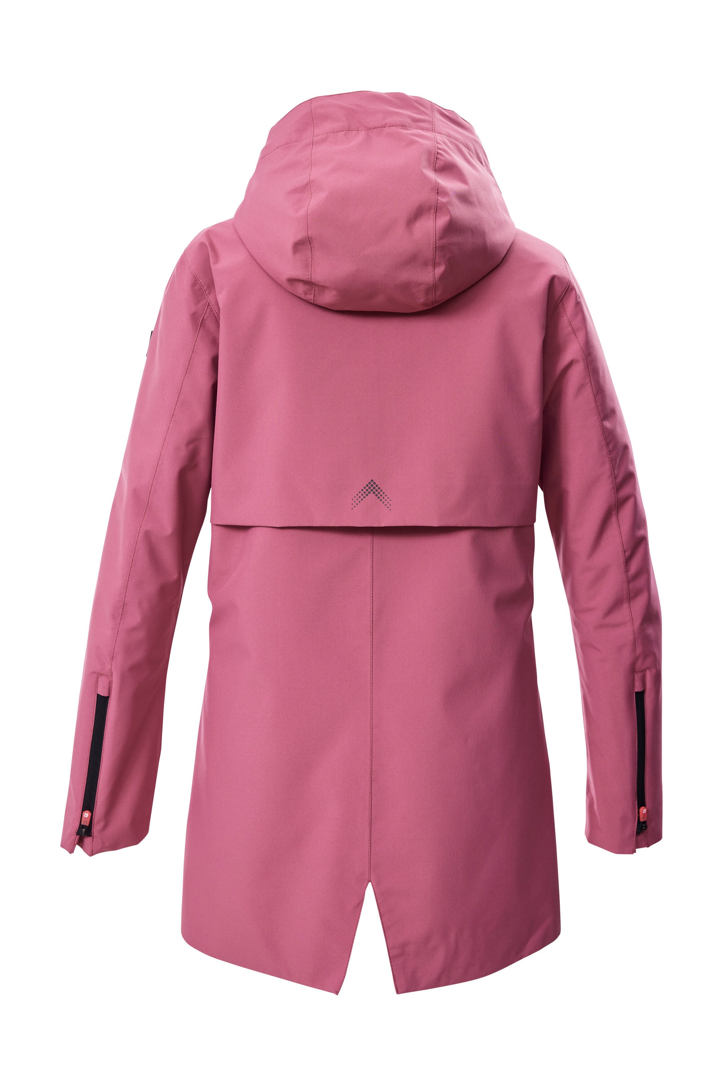 Killtec Parka KOS 159 GRLS PRK Wasserdichter Mädchenparka mit verstellbarer Kapuze und Leo-Muster
