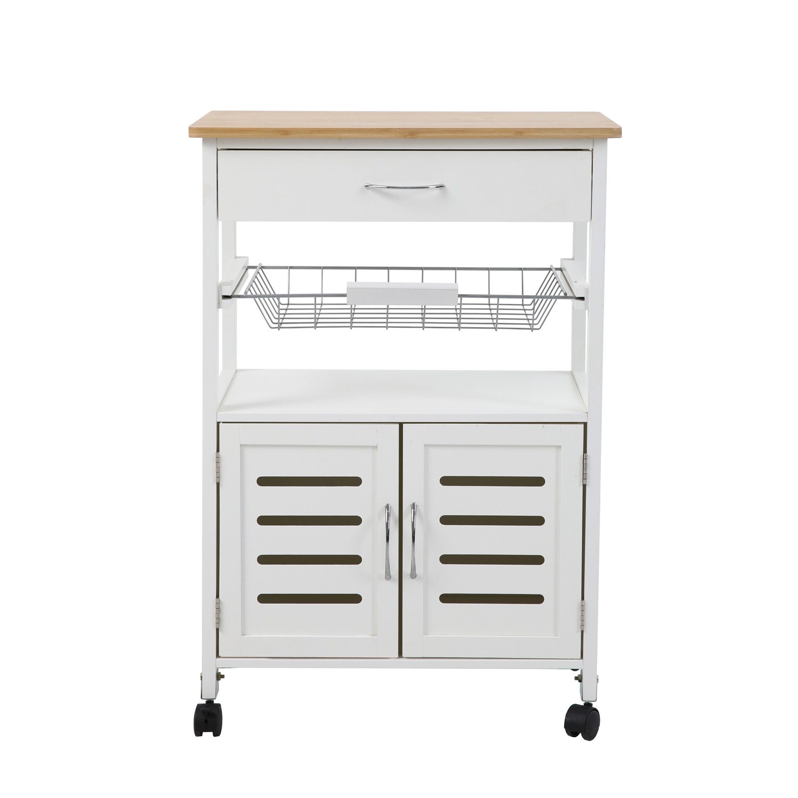 SVITA Küchenwagen MDF/Bambus, (1), Rollwagen, Bambus günstig online kaufen