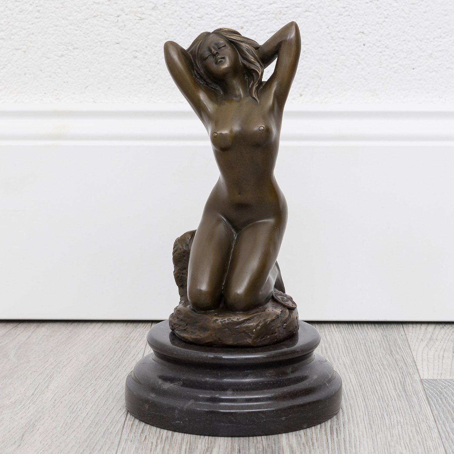 Antik-Stil Erotik Kunst Figur erotische Skulptur Sta Aubaho Bronzeskulptur Frau Bronze