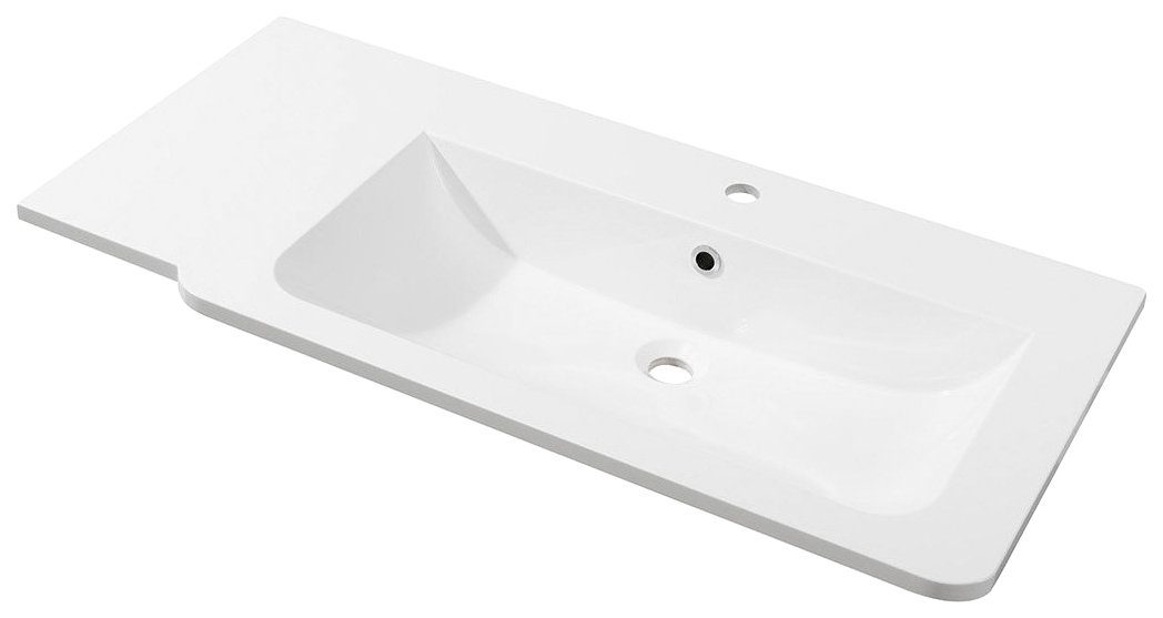 FACKELMANN Einbauwaschbecken Luxor, Gussmarmorbecken, kombinierbar mit Waschenbeckenbeleuchtung