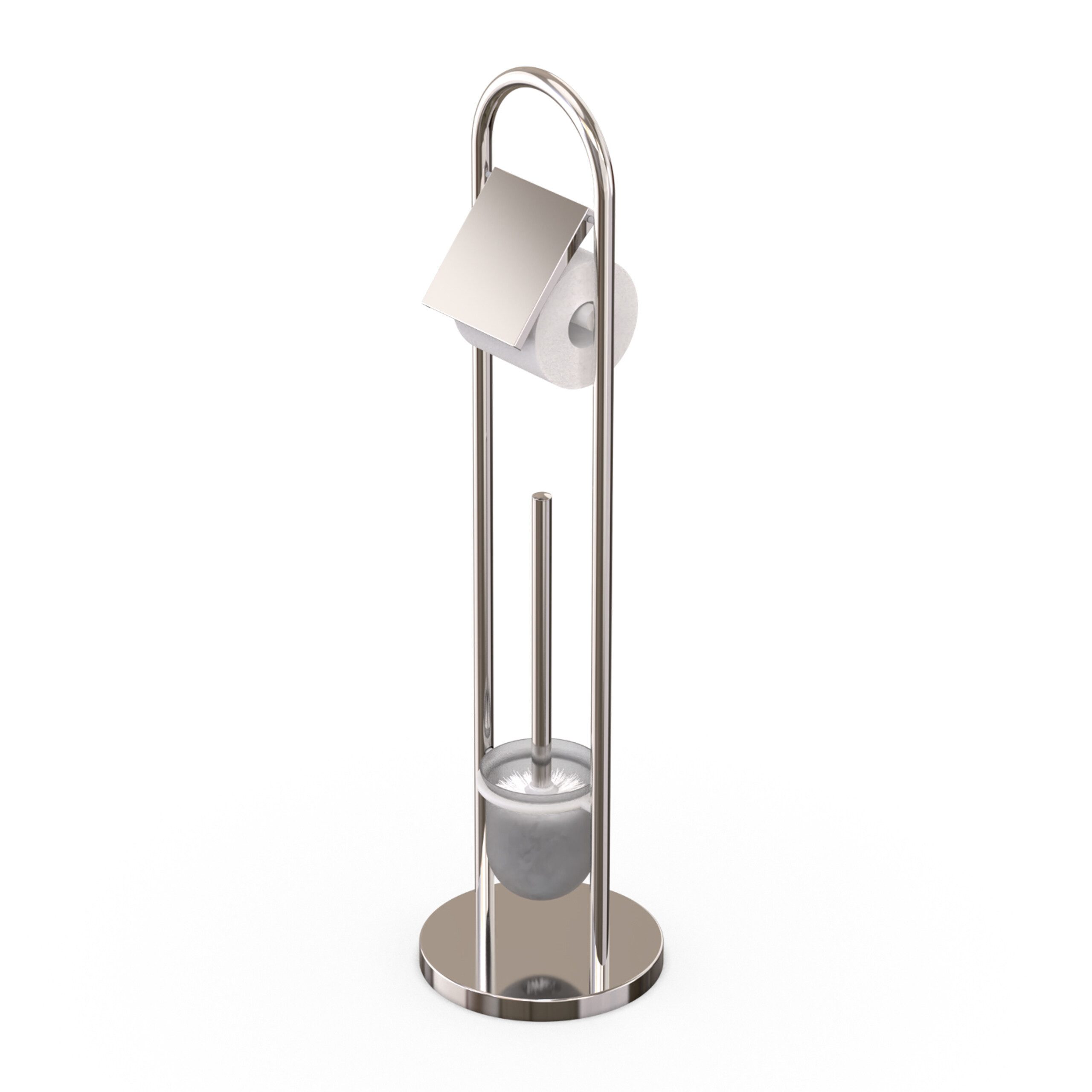 relaxdays WC-Garnitur aus Edelstahl, silber günstig online kaufen