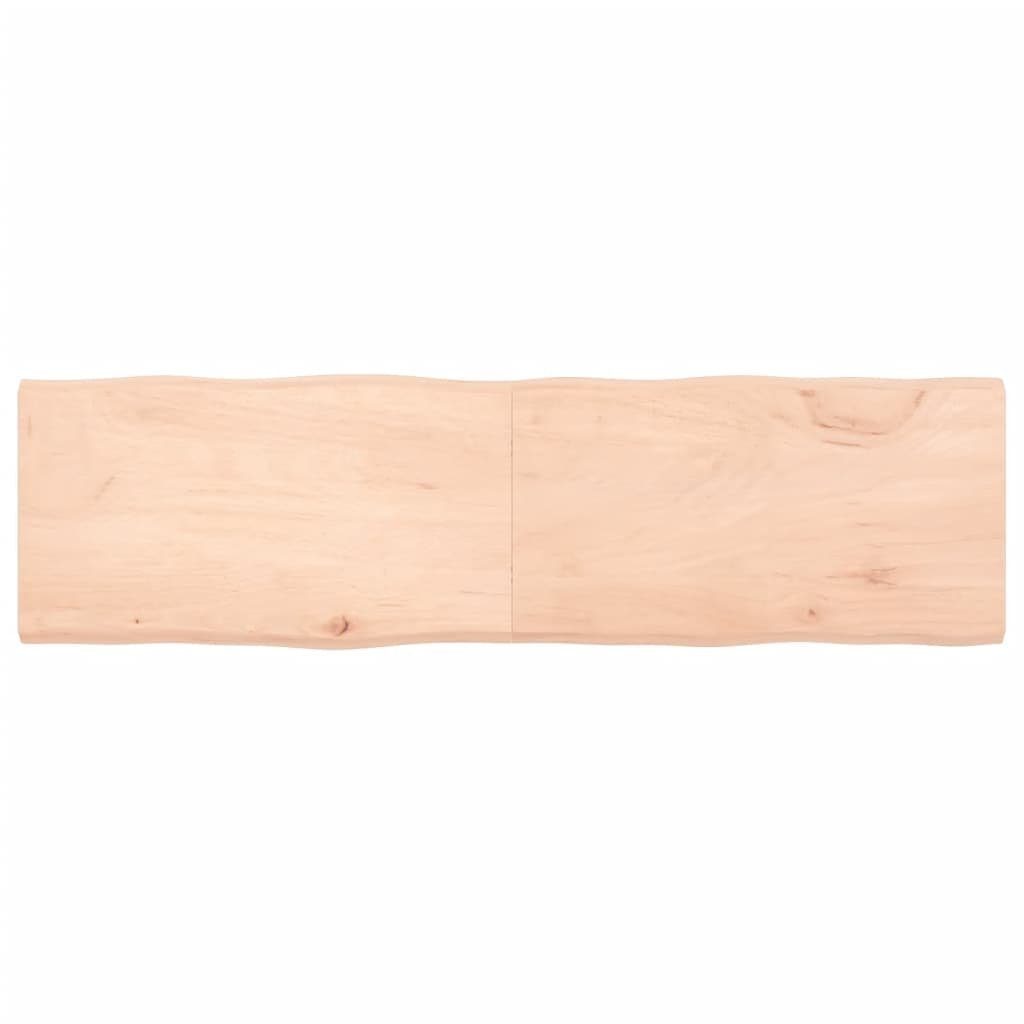 furnicato Tischplatte 180x50x(2-4) cm Massivholz Unbehandelt Baumkante (1 St)
