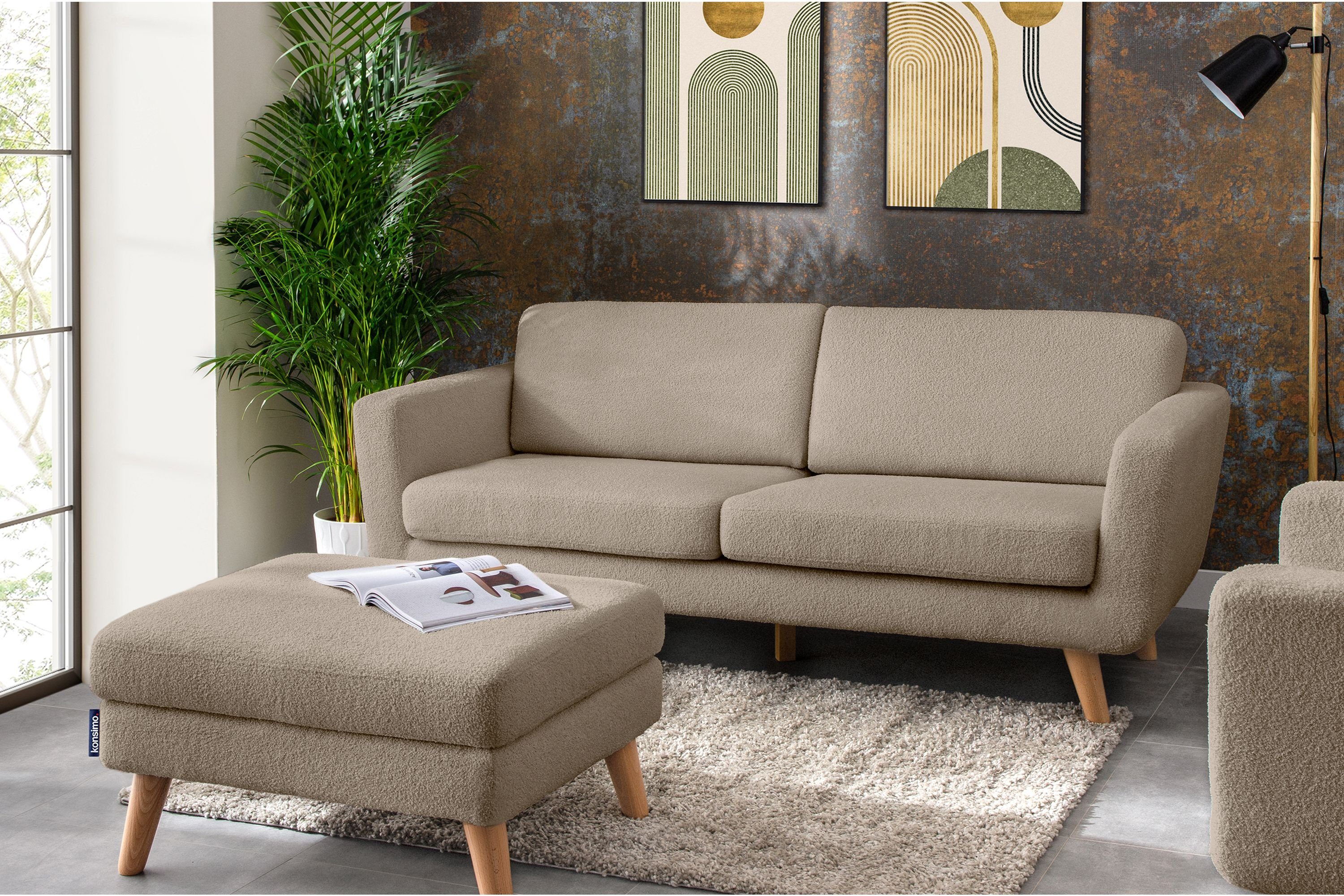 KONSIMO® Sitzhocker TAGIO (Sitzhoker), Scandi-Stil, Made günstig online kaufen