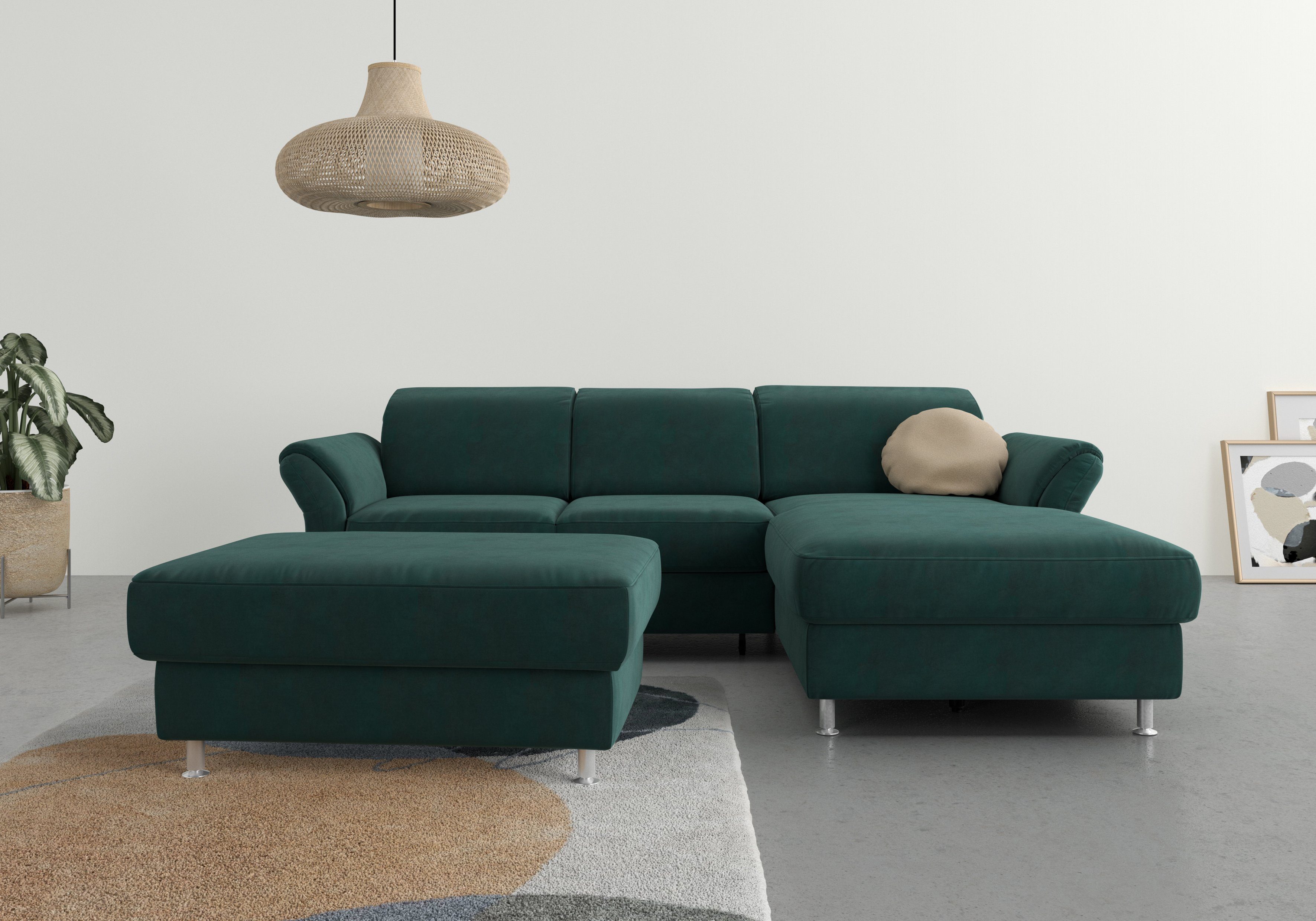 sit&more Ecksofa "Apulia L-Form" wahlweise Bettfunktion, Bettkasten und Kop günstig online kaufen