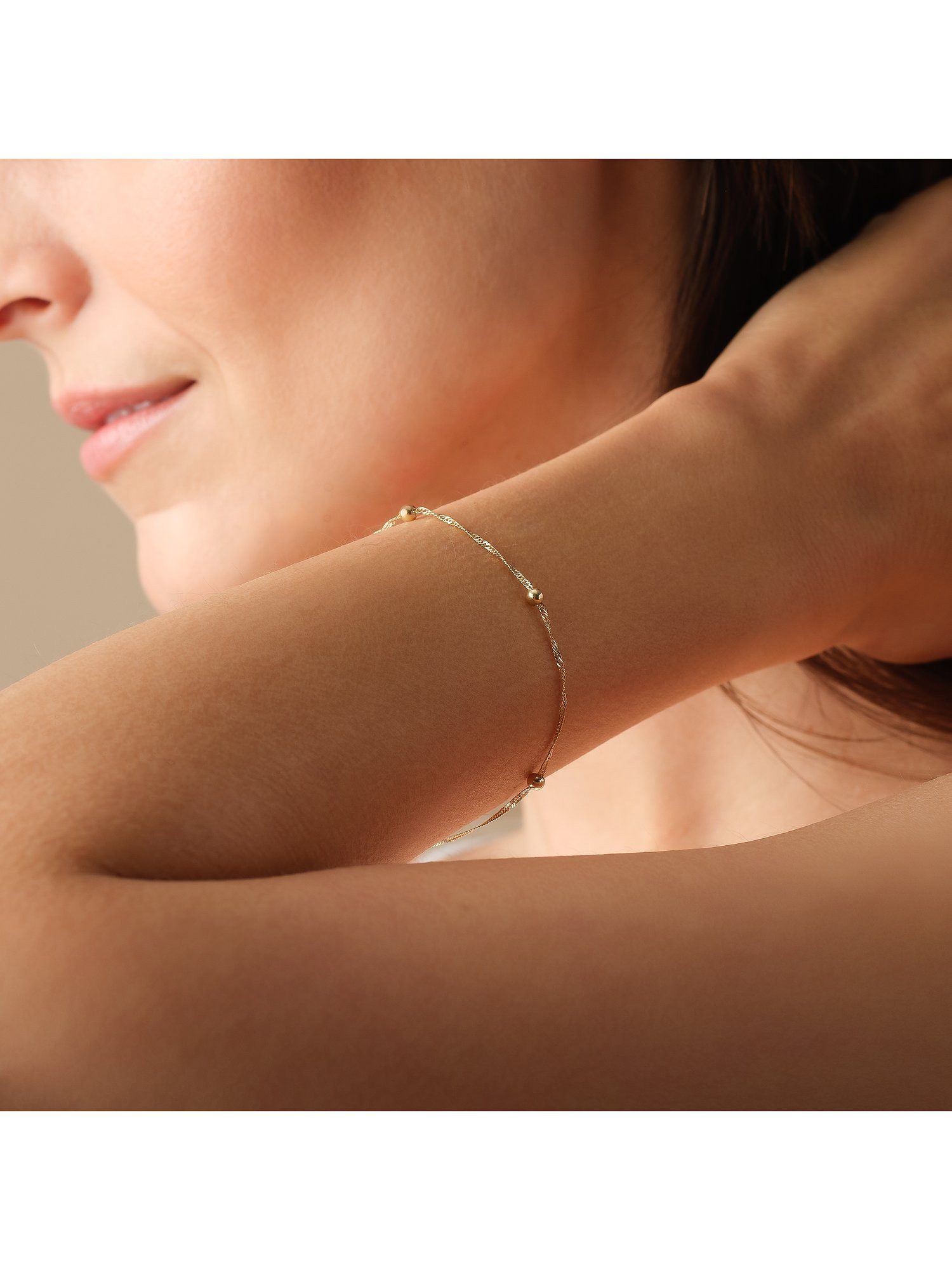 FAVS Silberarmband FAVS Damen-Armband 375er Gelbgold