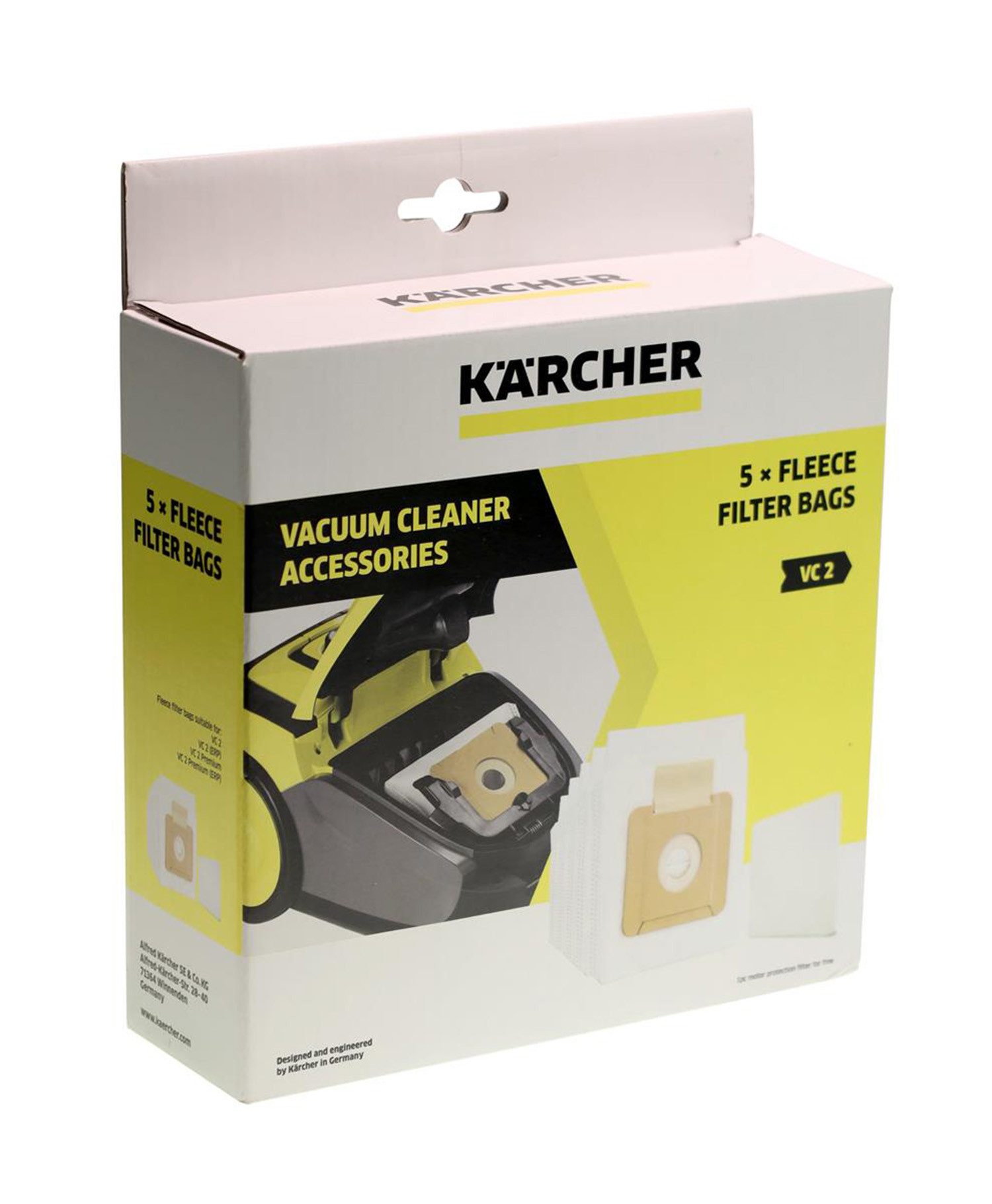 KÄRCHER Staubsaugerbeutel Kärcher 2.863-236.0 5x Staubsaugerbeutel für VC2 (Premium) Staubsauger
