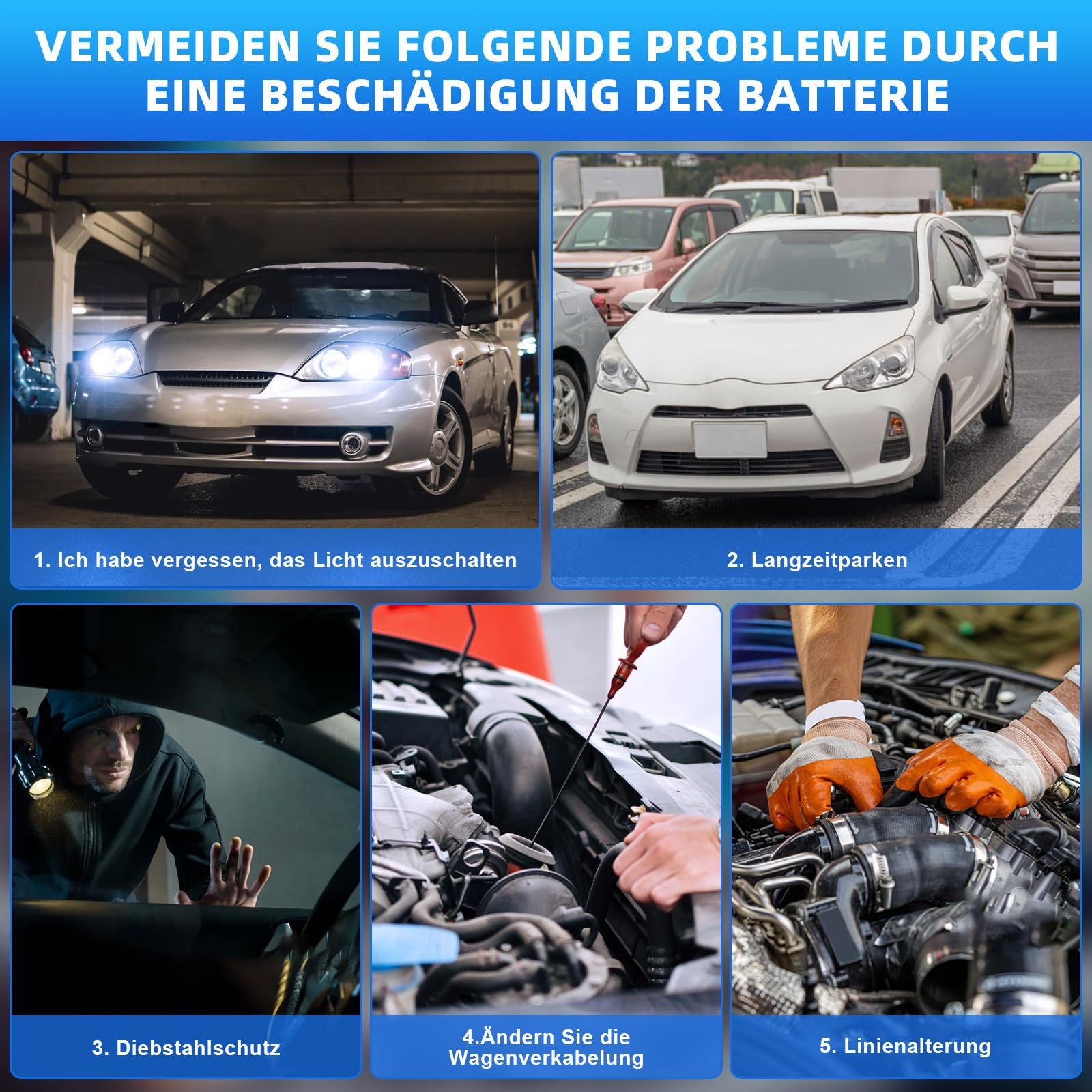 QUBEBU Automatic Car Battery Disconnect Switch with Remote Control Car Battery Charger (Manual Operation and Remote Control; Item Size: 85 * 60 * 36mm)