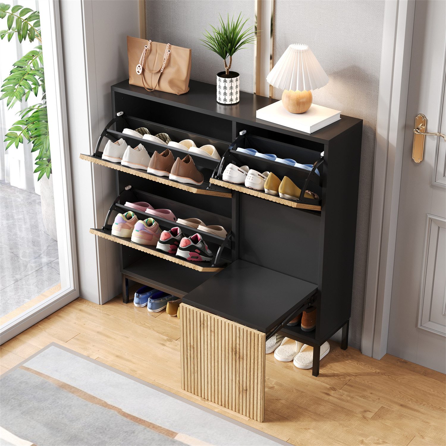 autolock Schuhschrank Schuhschrank mit Schuhwechselhocker, für günstig online kaufen