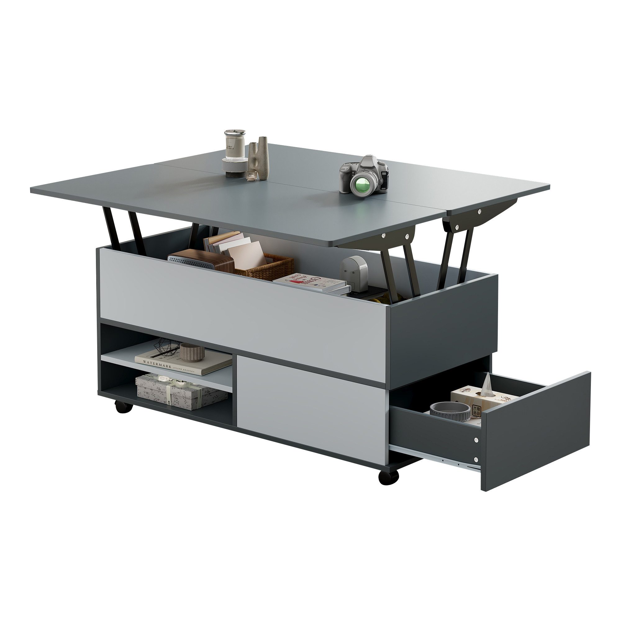 MODFU Couchtisch Hydraulischer Hub Tisch, multifunktional (Wohnzimmertisch, günstig online kaufen