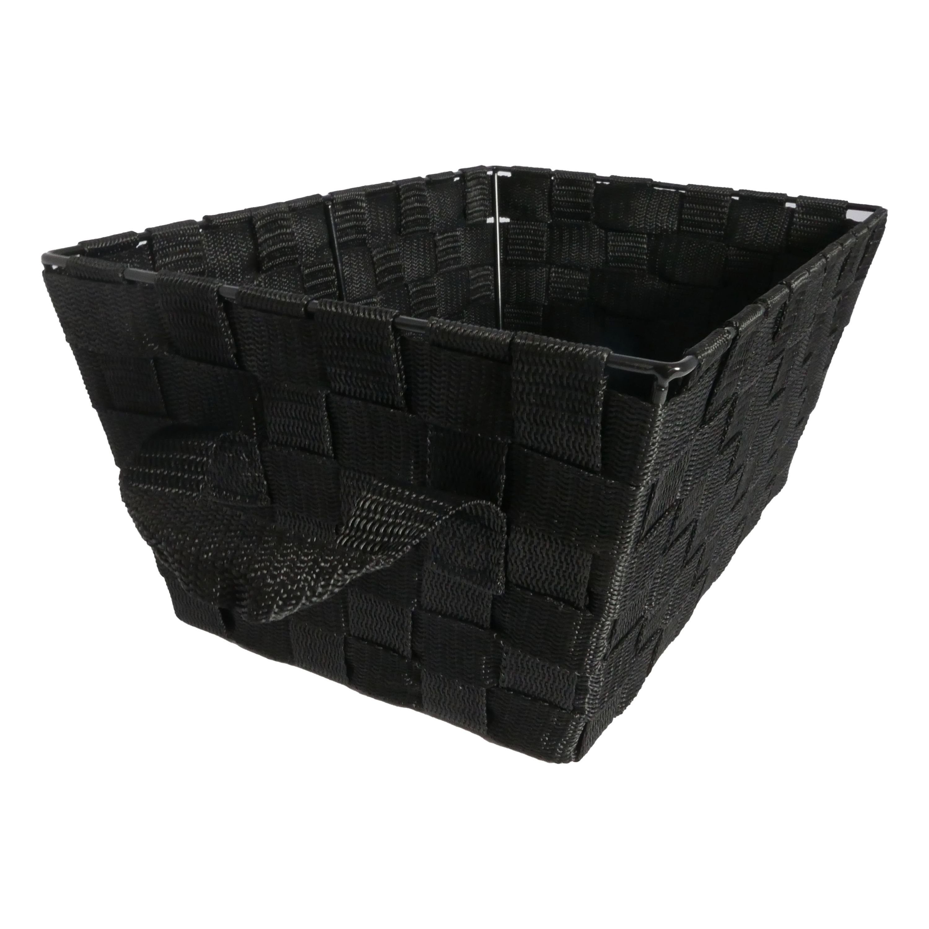B&S Regalkorb Regalkorb Geflecht schwarz Ordnungsbox rechteckig 25 x 35 cm