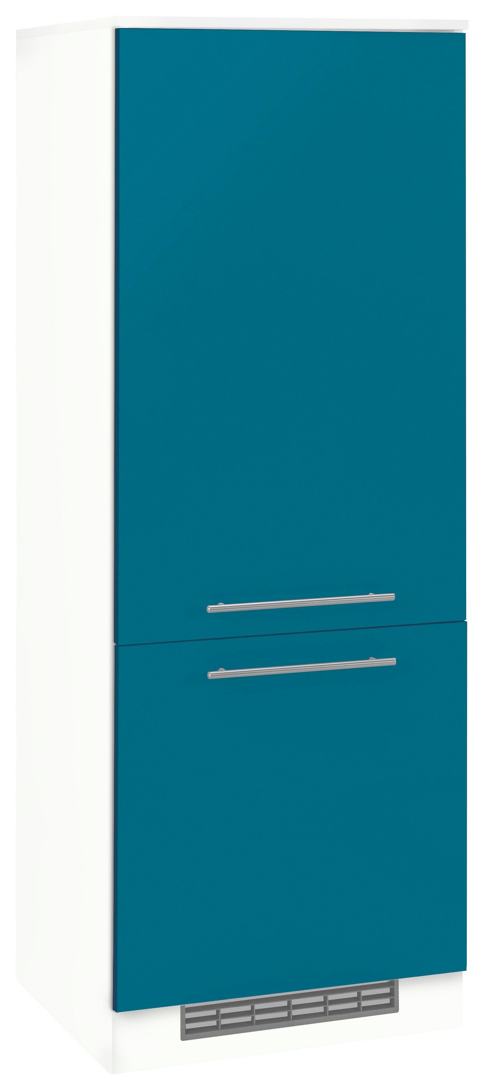 Küchen Kühlumbauschrank Flexi2 ozeanblau/weiß wiho