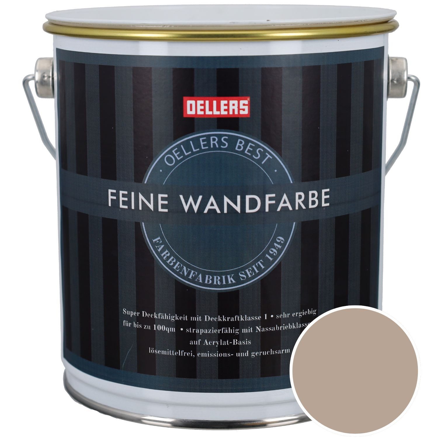 OELLERS Wandfarbe Premium, Feine Wandfarbe, 2,5 Liter Matt