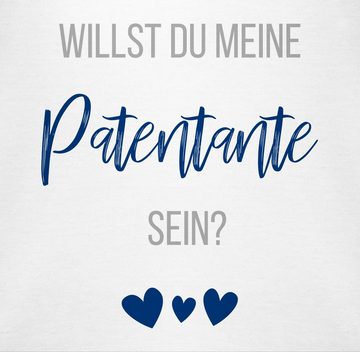 Shirtracer Shirtbody Willst du meine Patentante sein? Marine Patentante