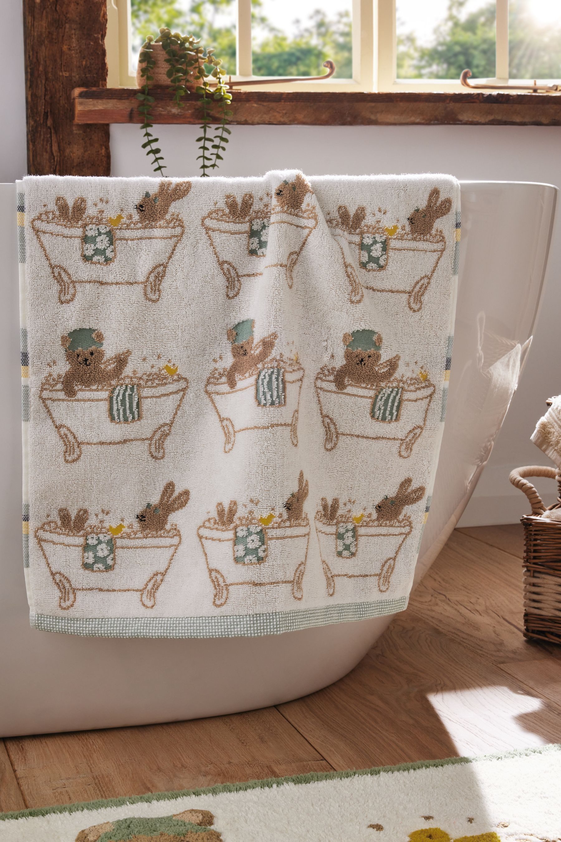 Next Handtuch Spa-Handtuch, Waldmotiv, (1-St) günstig online kaufen