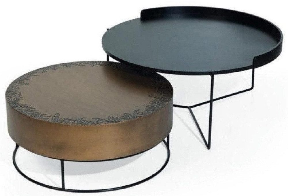 Xlmoebel Couchtisch Hochwertiger Wohnzimmertisch aus Edelstahl - Designer Luxus (2-St., Couchtisch), Hergestellt in Europa