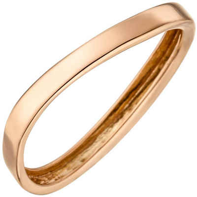 Schmuck Krone Fingerring Gebogener Ring aus 375 Rotgold Rotgoldring, Gold 375
